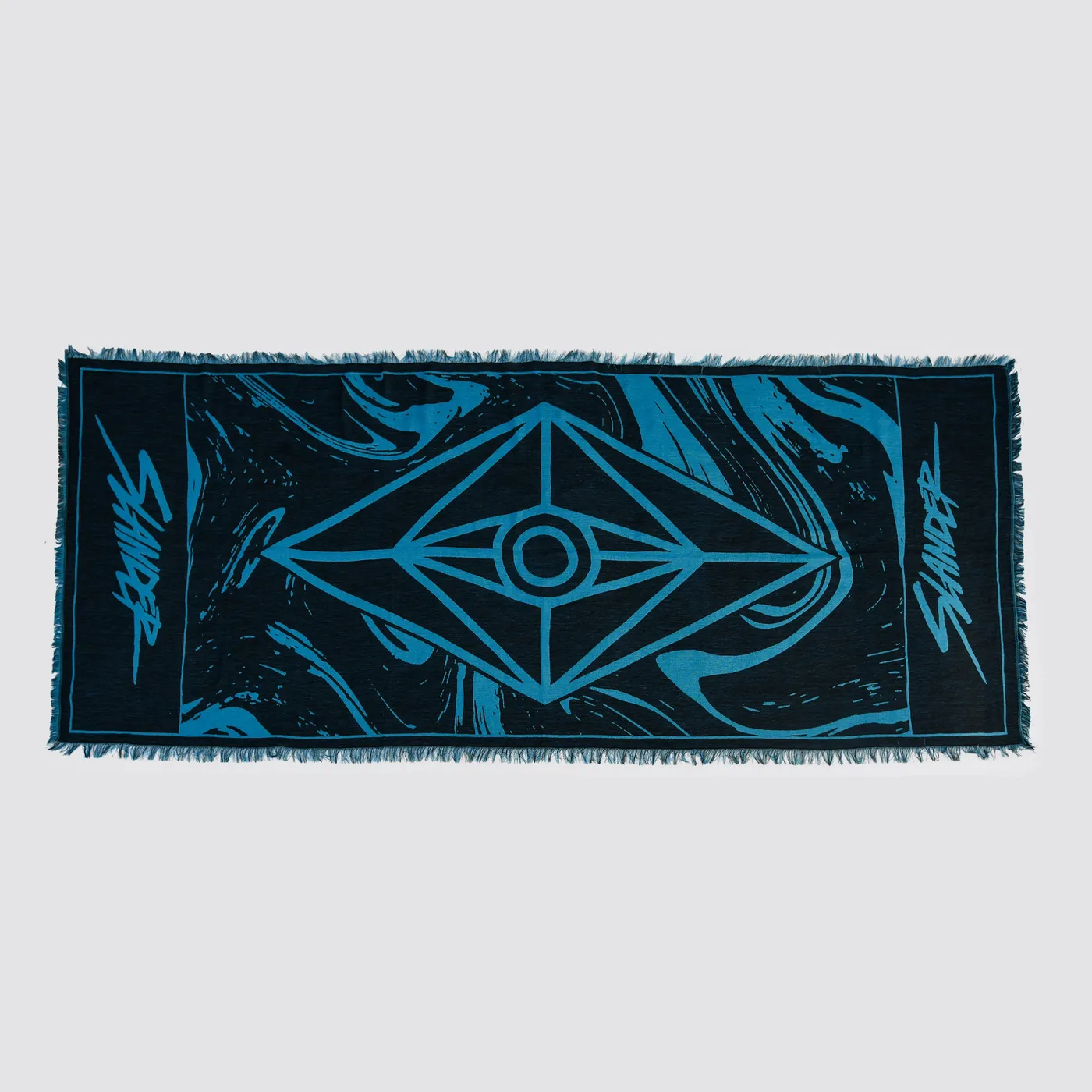 SLANDER PASHMINA - BLUE/BLACK MARBLE