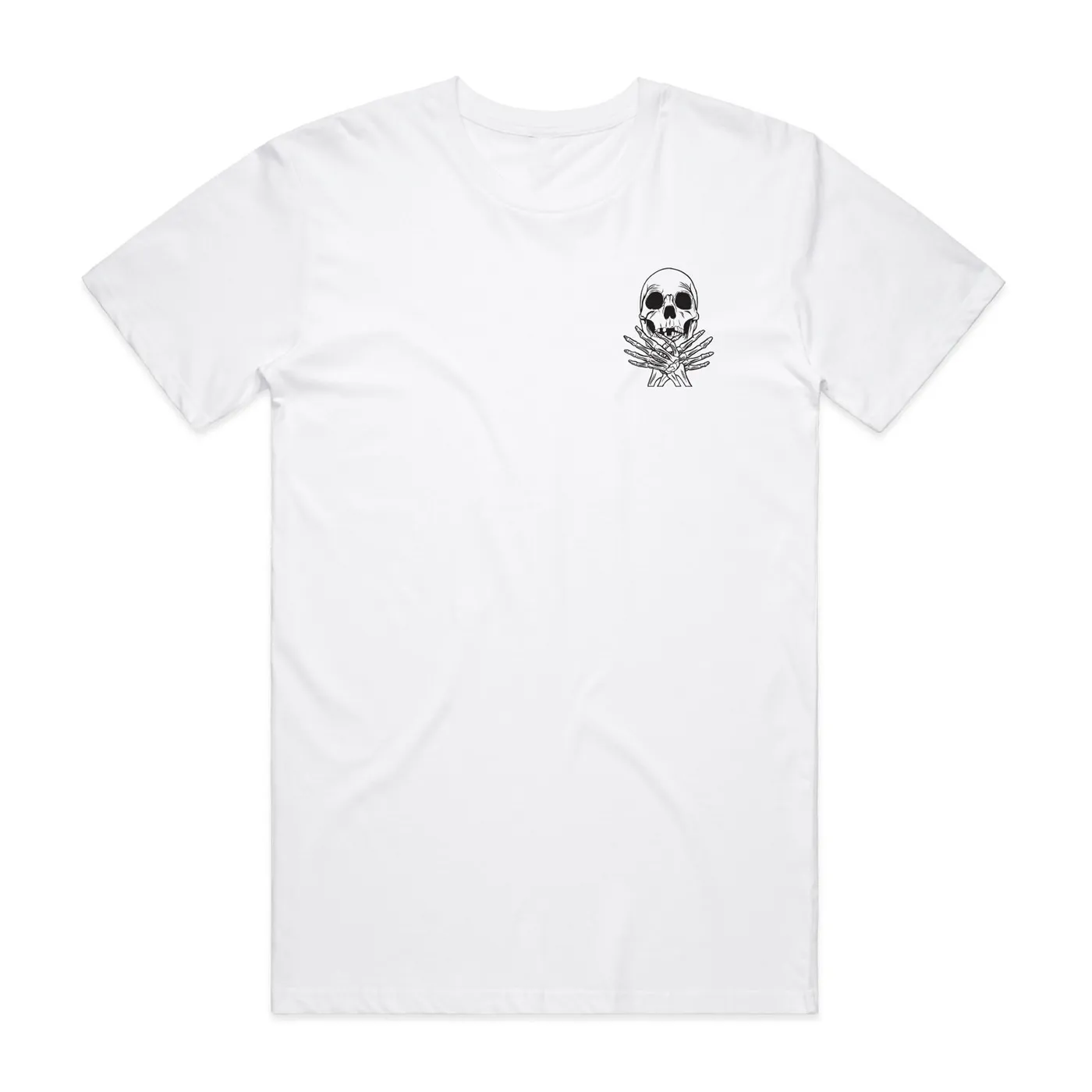 Calcium White Skull Tee