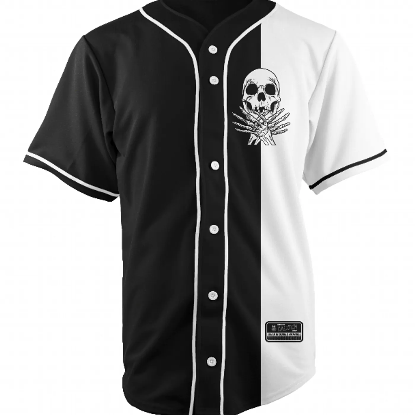 Calcium Black/White Baseball Jersey