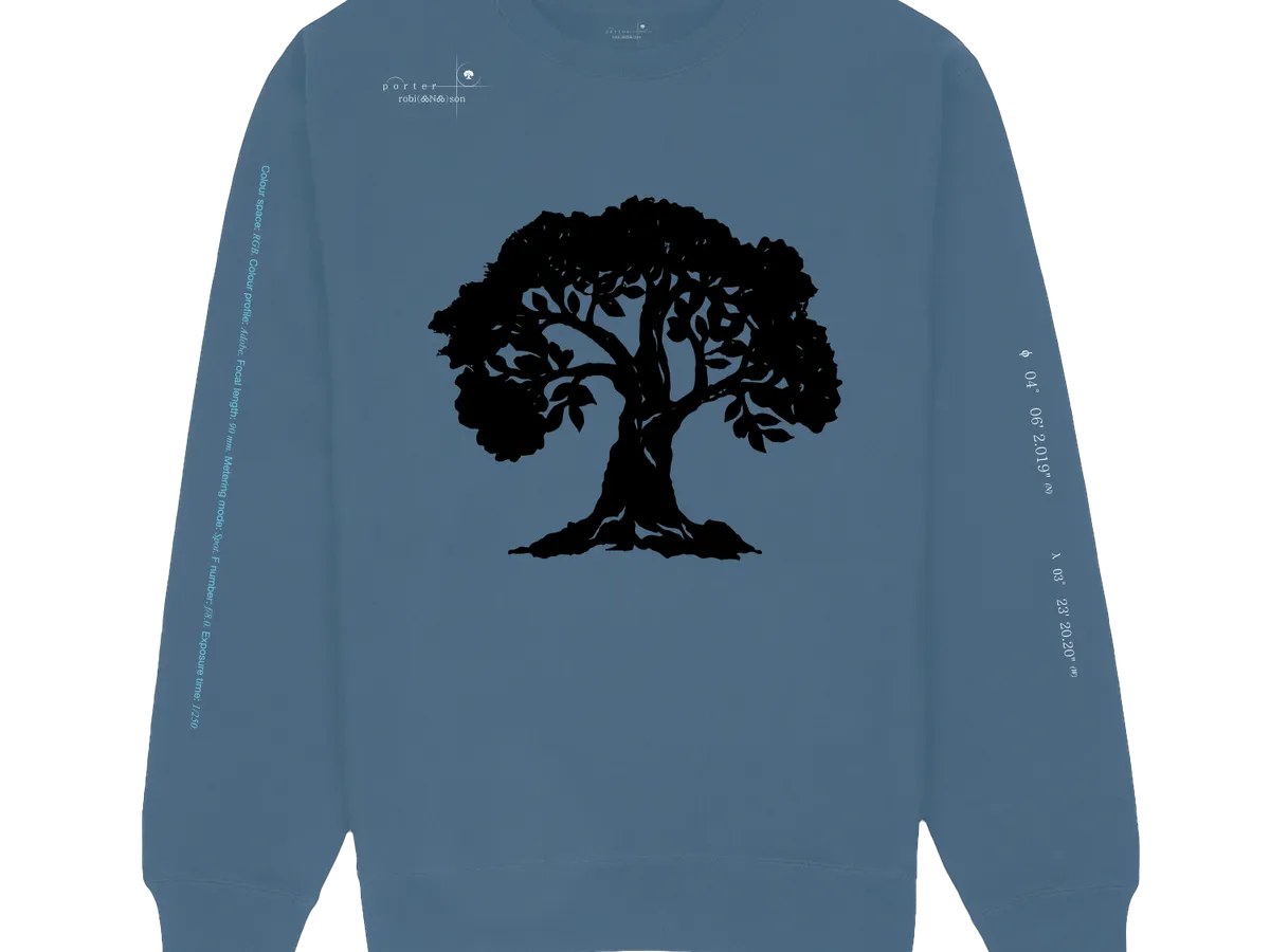 Porter Robinson velvet patch tree hoodie