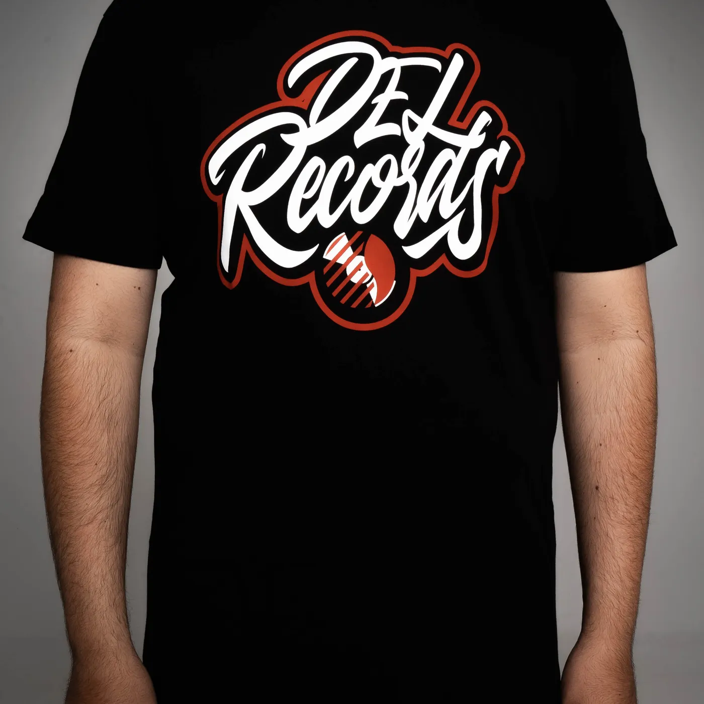 DEL Records DR Stacked Tee