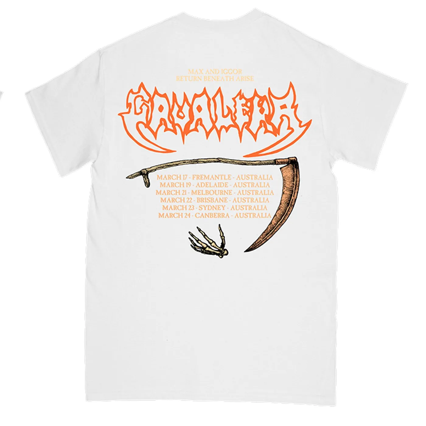 Cavalera Conspiracy 2019 Australian Tour T-Shirt (White)