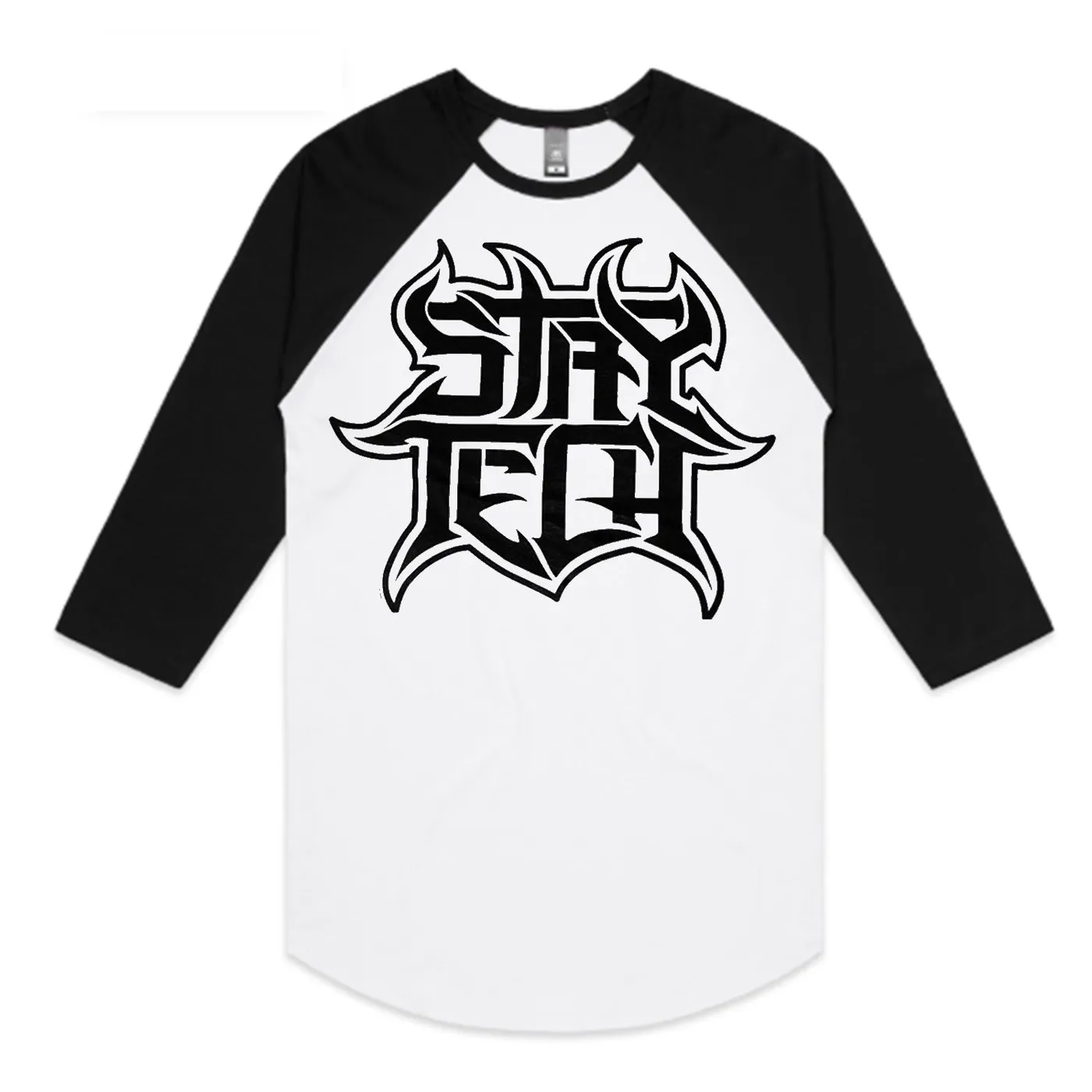 Archspire Stay Tech Baseball T-Shirt (Black/White)