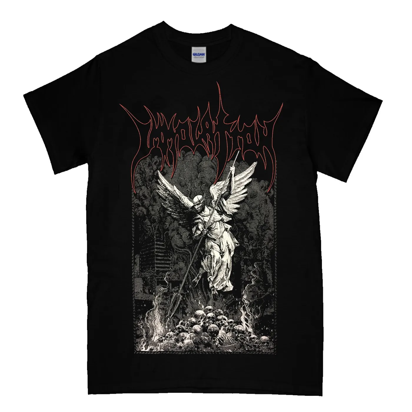 Immolation Angel Skull T-Shirt (Black)