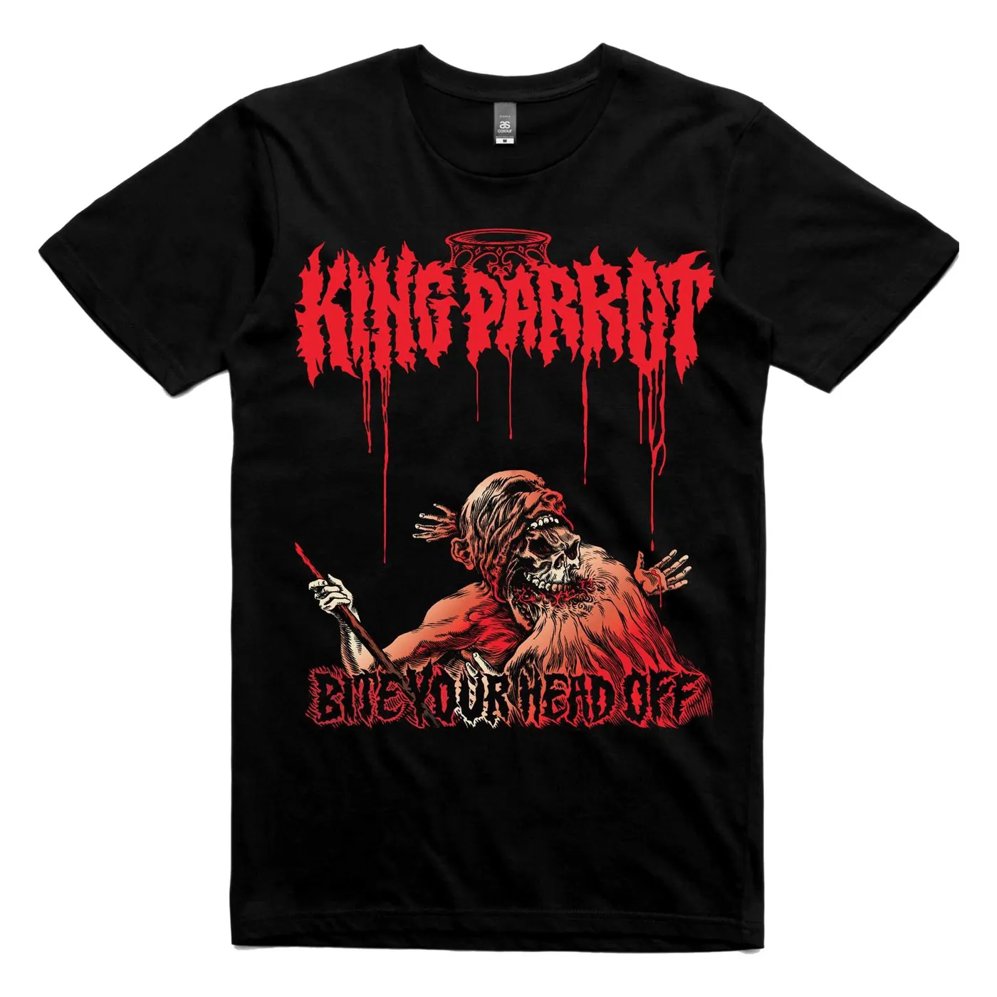 King Parrot Bite Your Head Off T-shirt (Black)