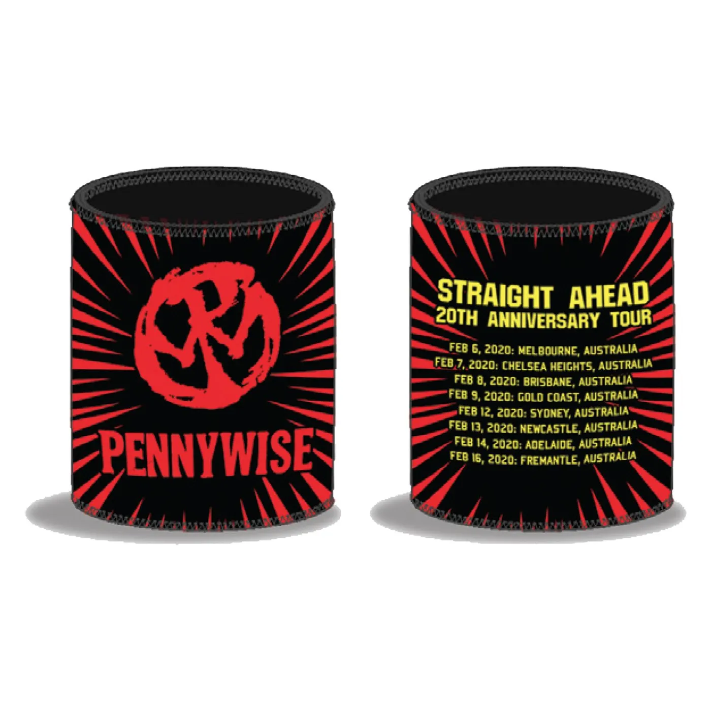 Pennywise Straight Ahead 20th Anniversary Tour Stubby Holder
