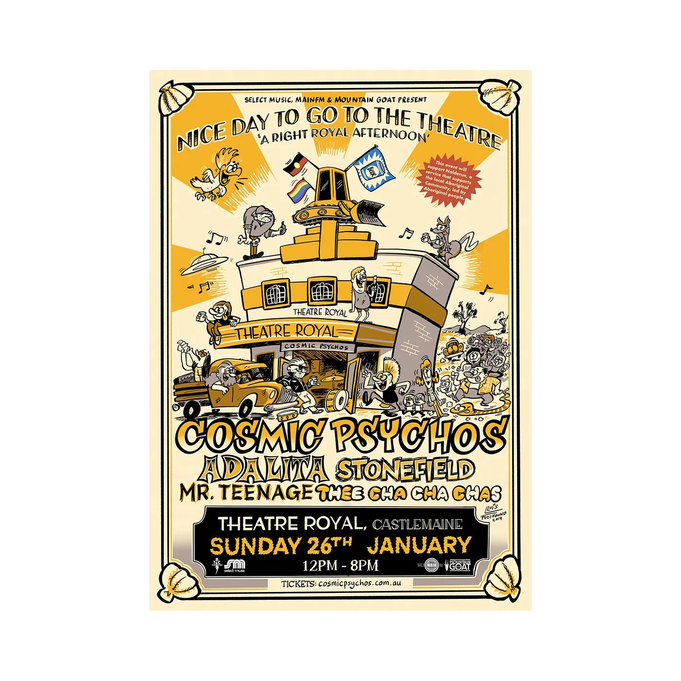 Cosmic Psychos Nice Day To Go To The Theatre Poster