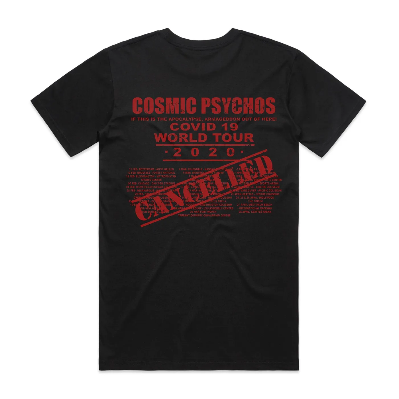 Cosmic Psychos COVID-19 World Tour Tee (Black)