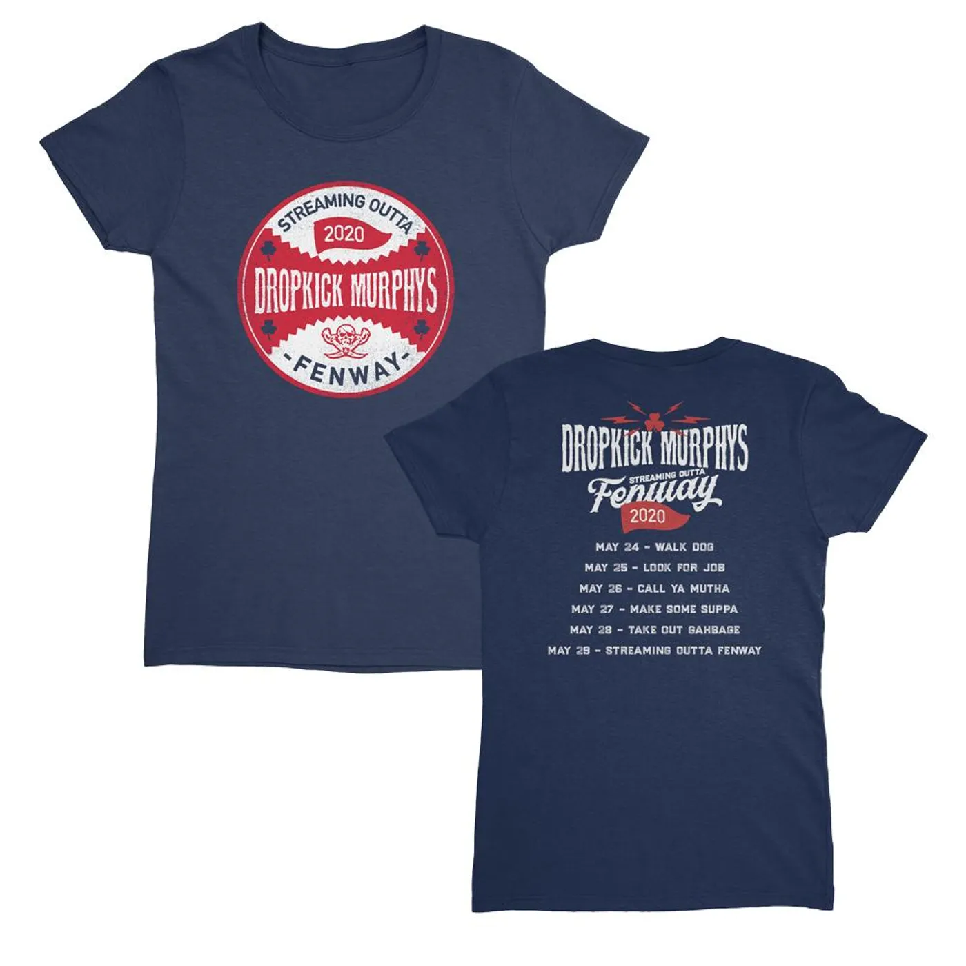 Dropkick Murphys Series Seal Womens T-shirt (Navy)
