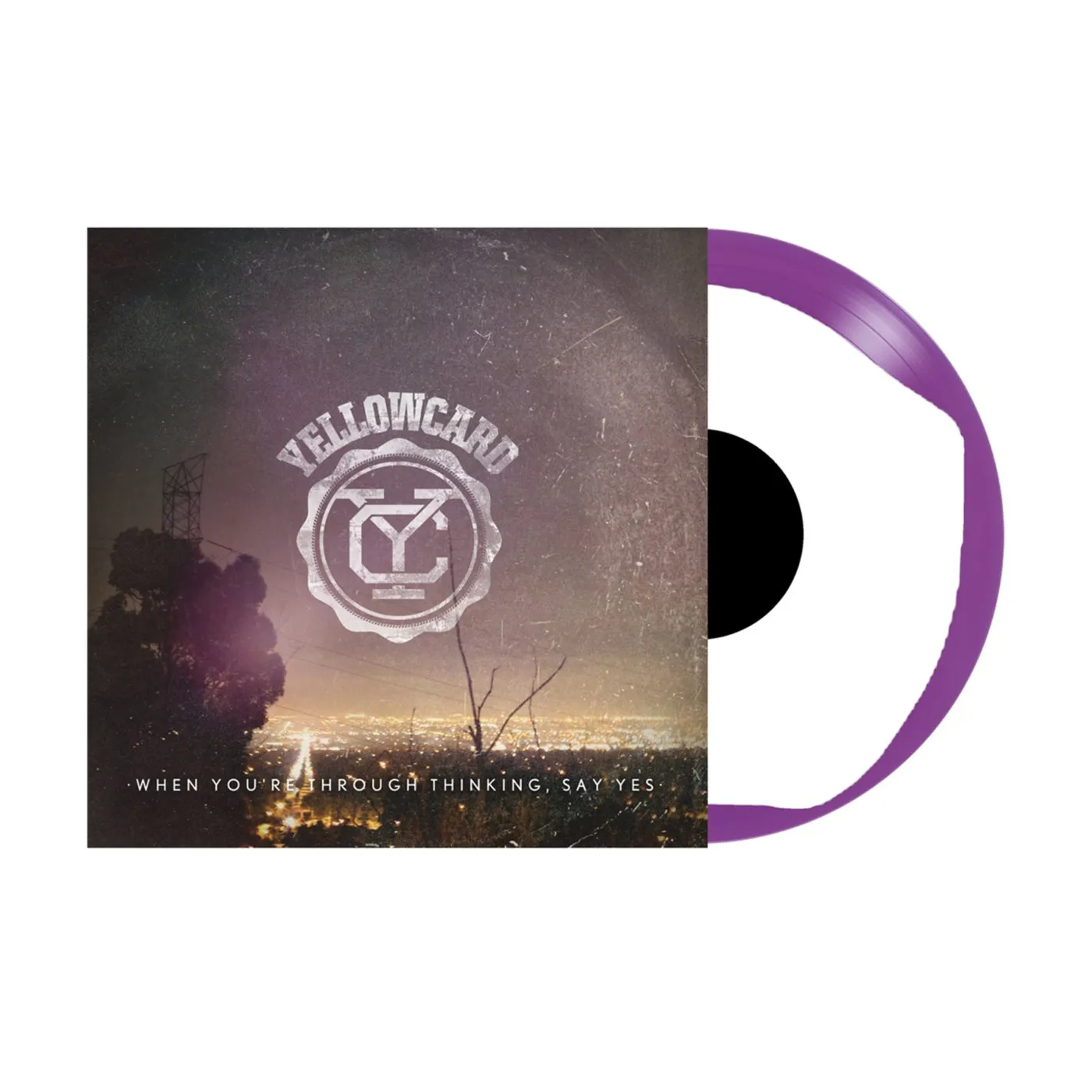Yellowcard When You're Through Thinking, Say Yes LP (Purple + White Smash) (Vinyl)