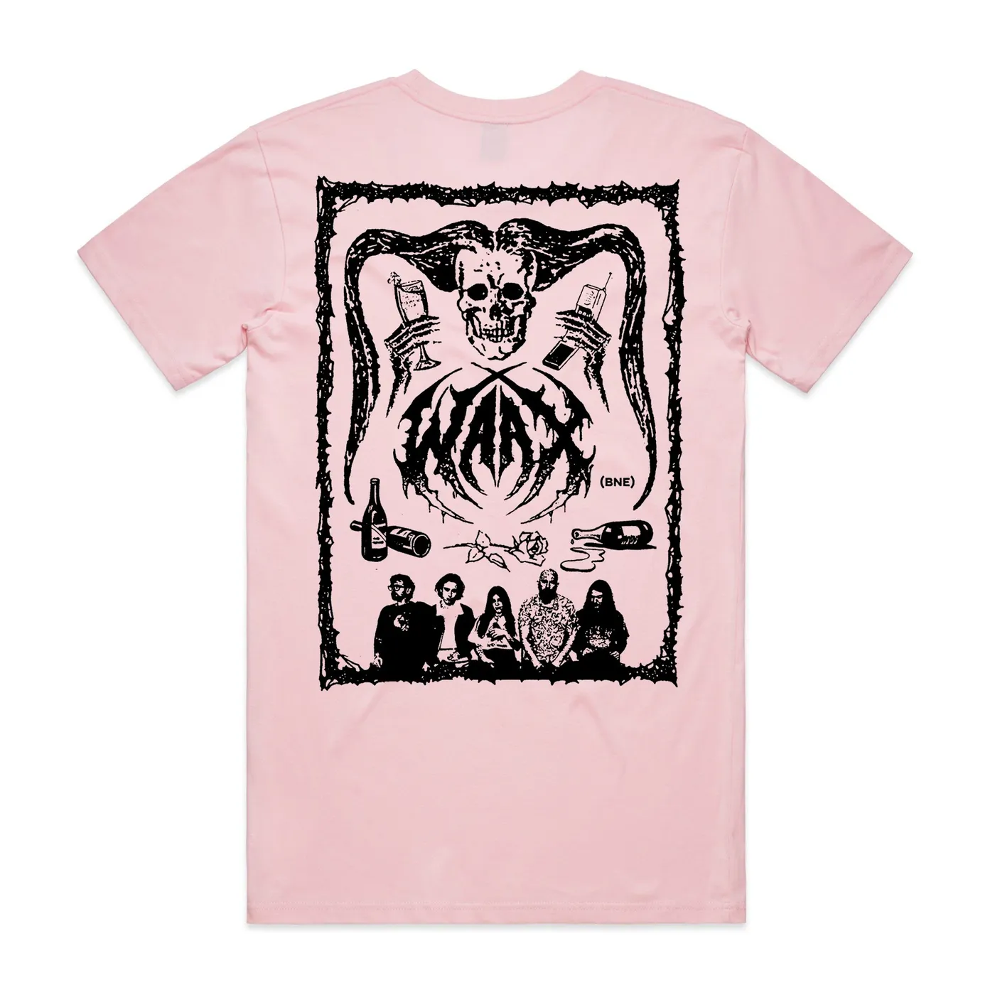 WAAX Old School Death Metal T-shirt (Pink)