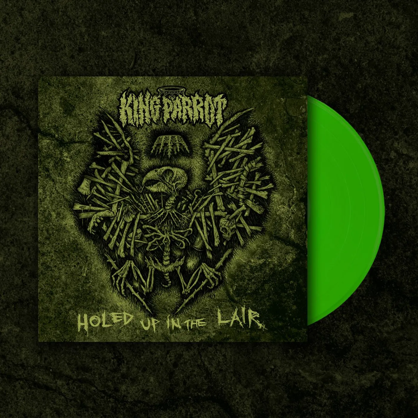 King Parrot Holed Up in the Lair 7" (Green) Limited Edition (Vinyl)