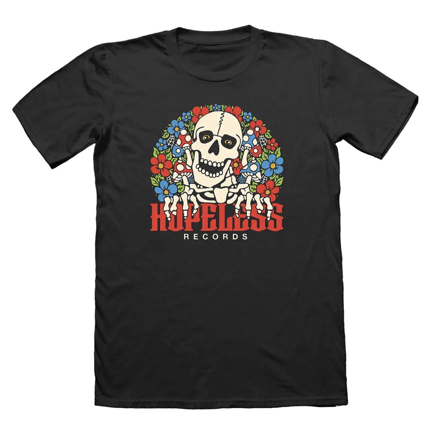 Hopeless Records Flowers And Bones T-Shirt (Black)
