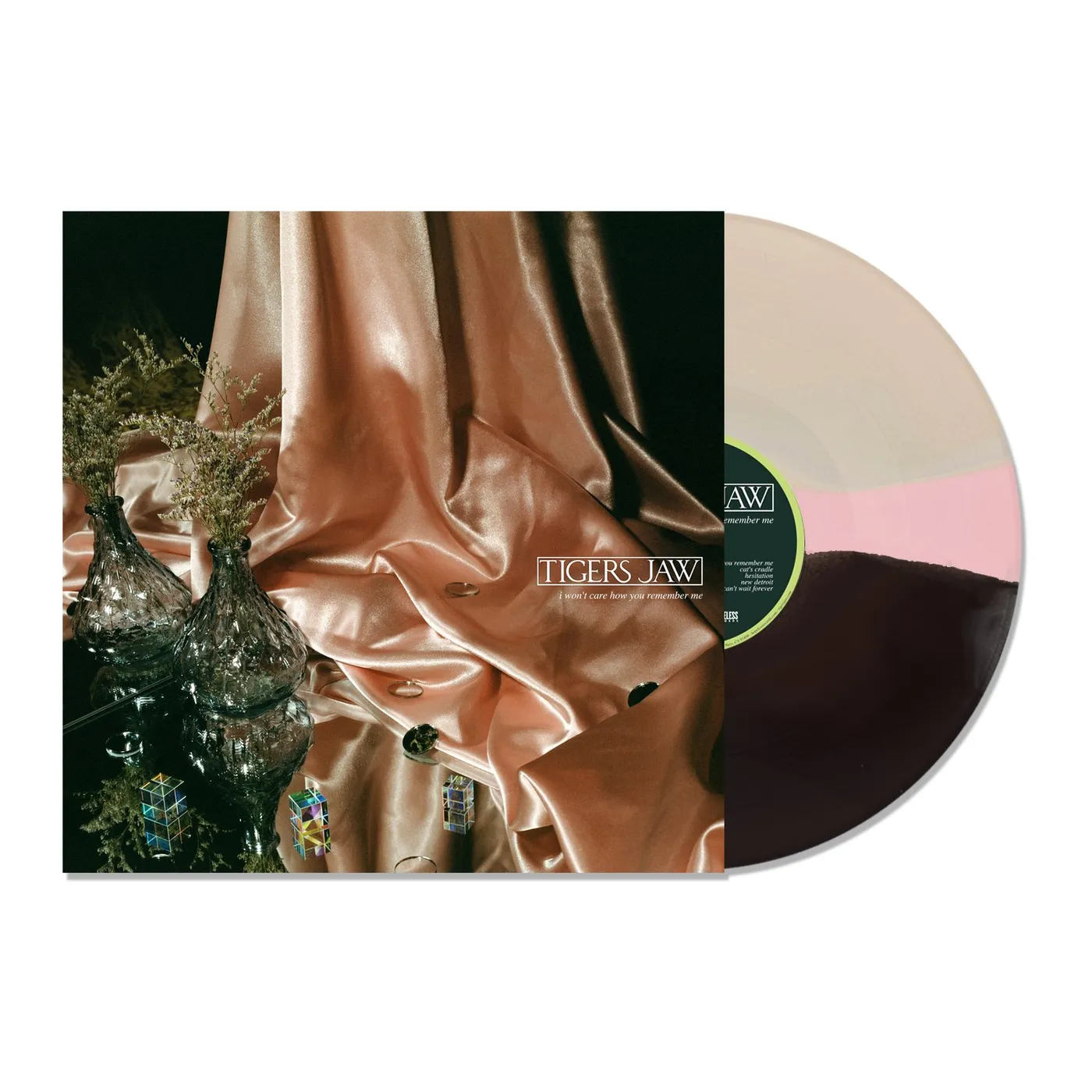 Tigers Jaw I Won't Care How You Remember Me LP (Black/Light Pink/Bone Striped) (Vinyl)