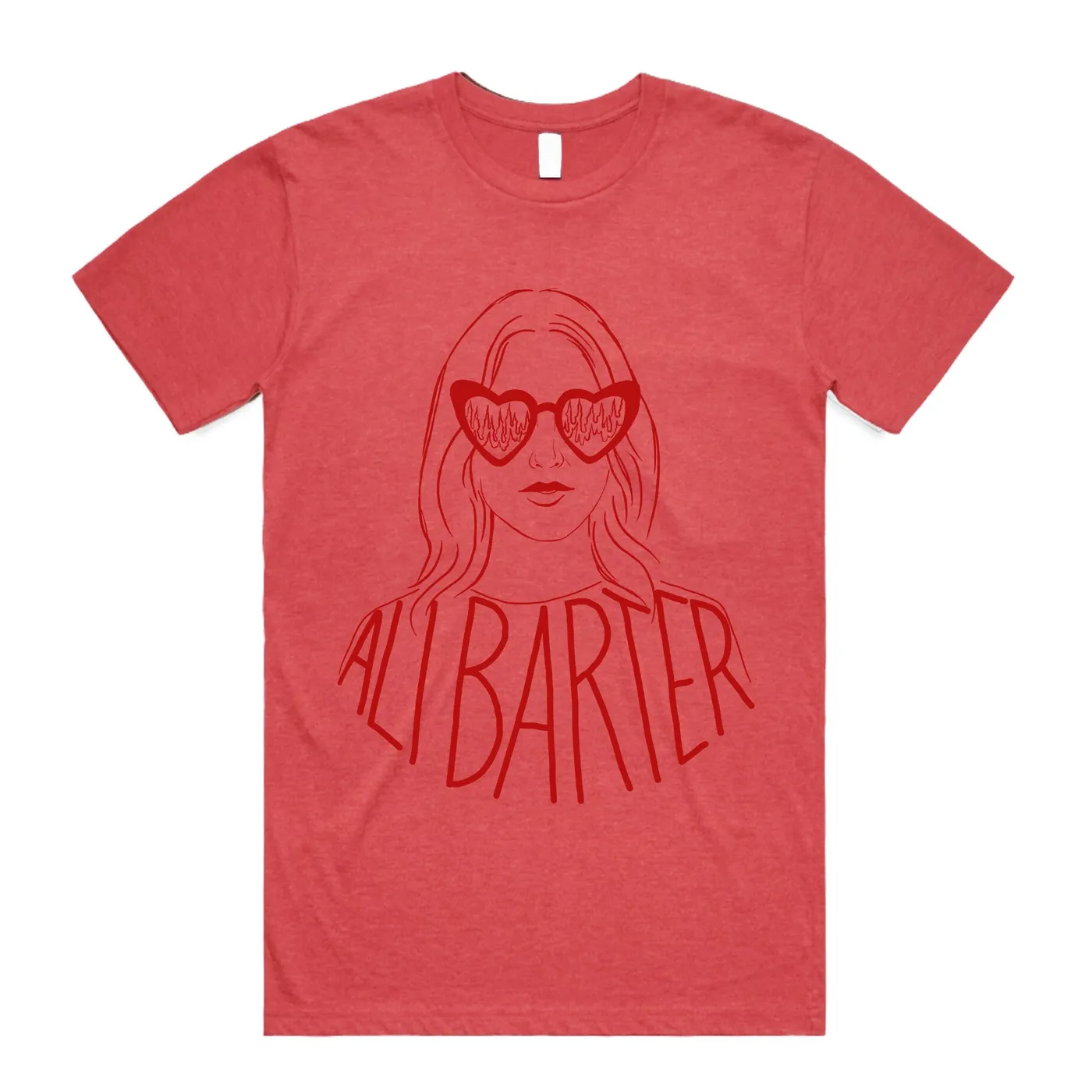 Ali Barter Heart Sunglasses Tee (Heather Red)