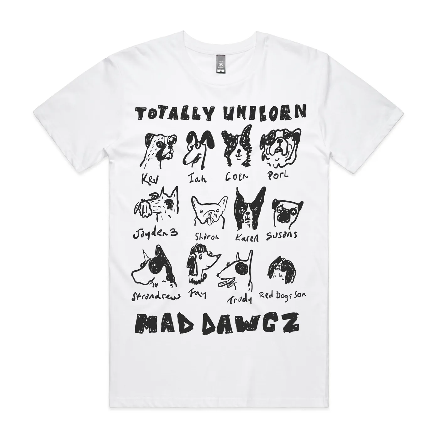 Totally Unicorn Mad Dawgz Tee (White)