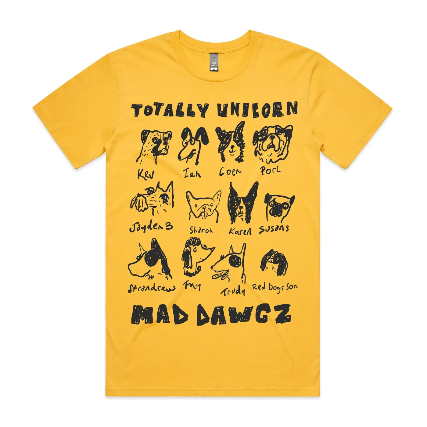 Totally Unicorn Mad Dawgz Tee (Yellow)