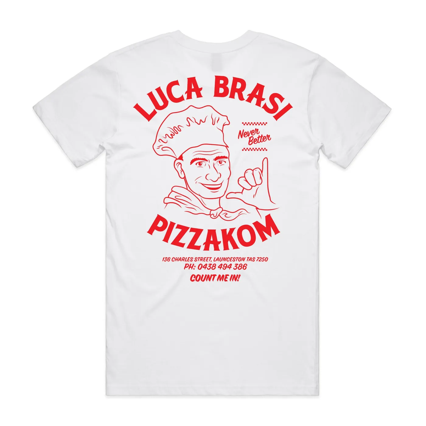 Luca Brasi x Pizzakom Tee (White)