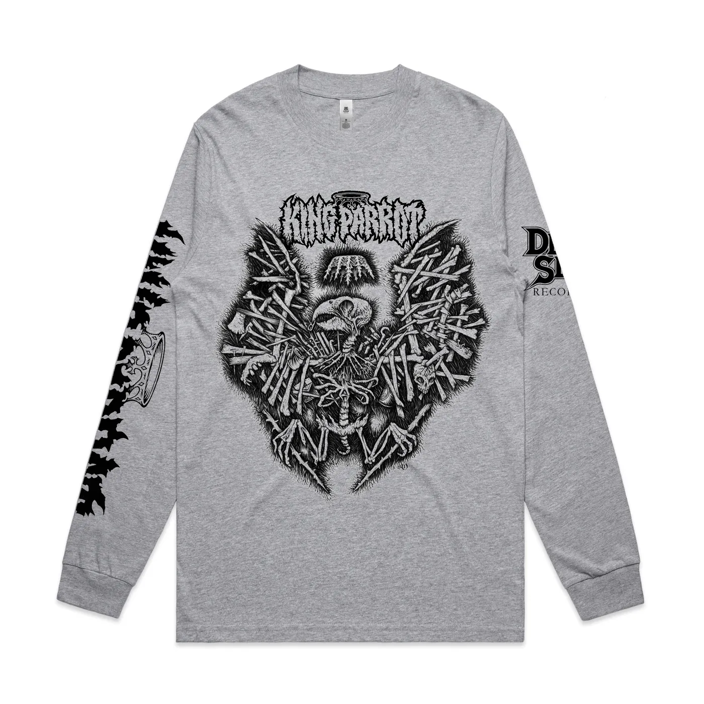 King Parrot Holed up in the Lair Longsleeve (Grey Marle)