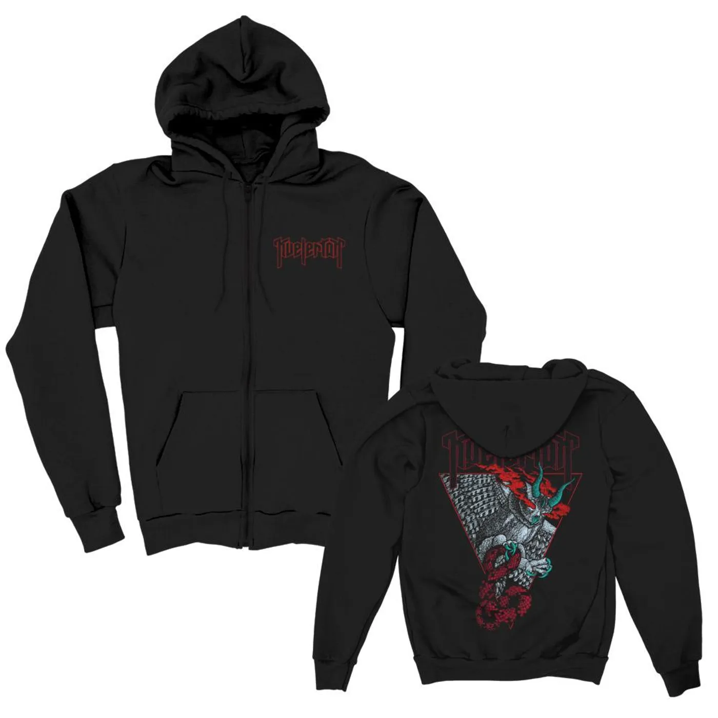 Kvelertak Demon Owl Zip Up Hoodie (Black)