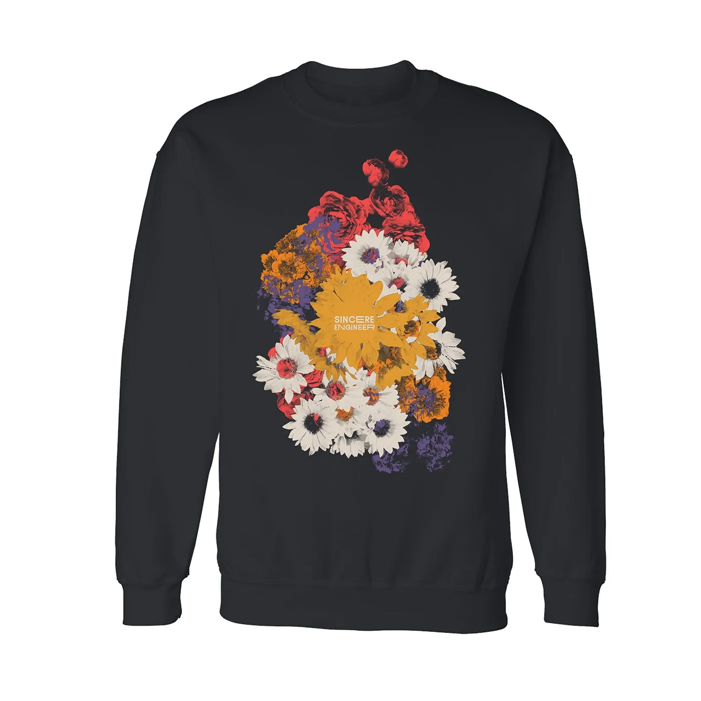 Sincere Engineer Flower Power Crewneck (Black)