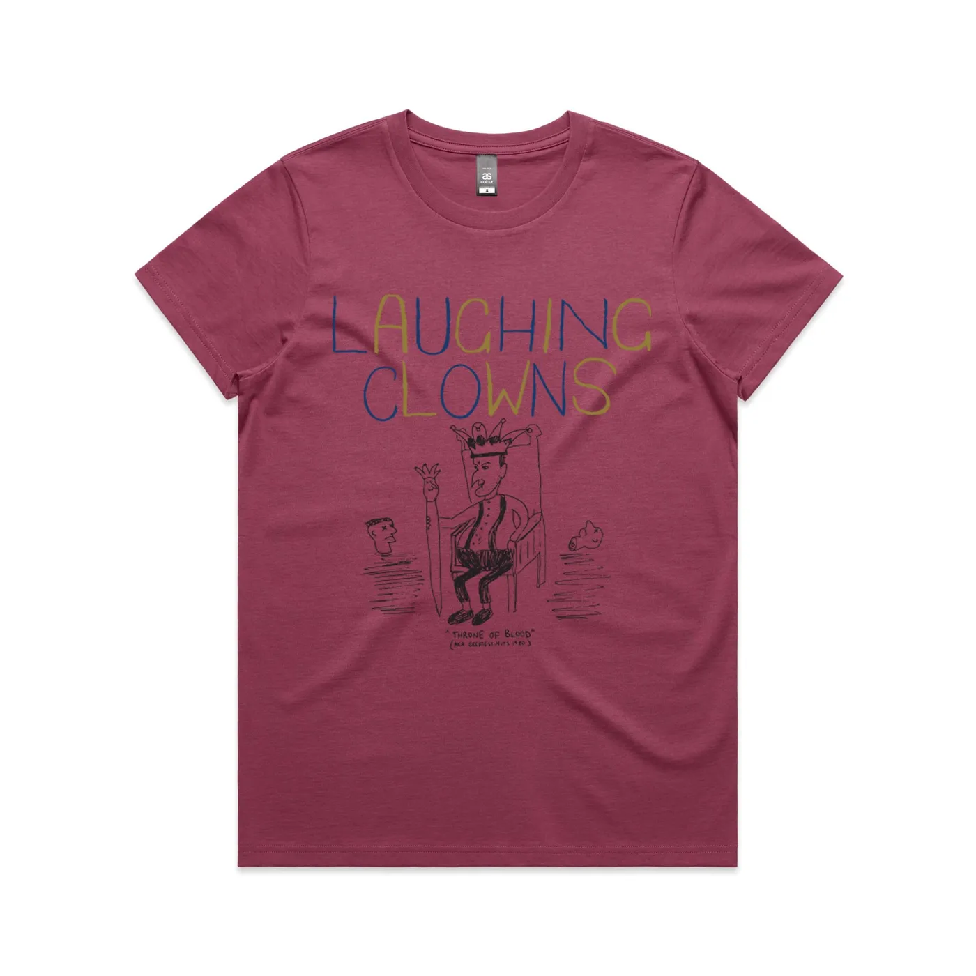 Laughing Clowns Throne of Blood Womens T-shirt (Berry)