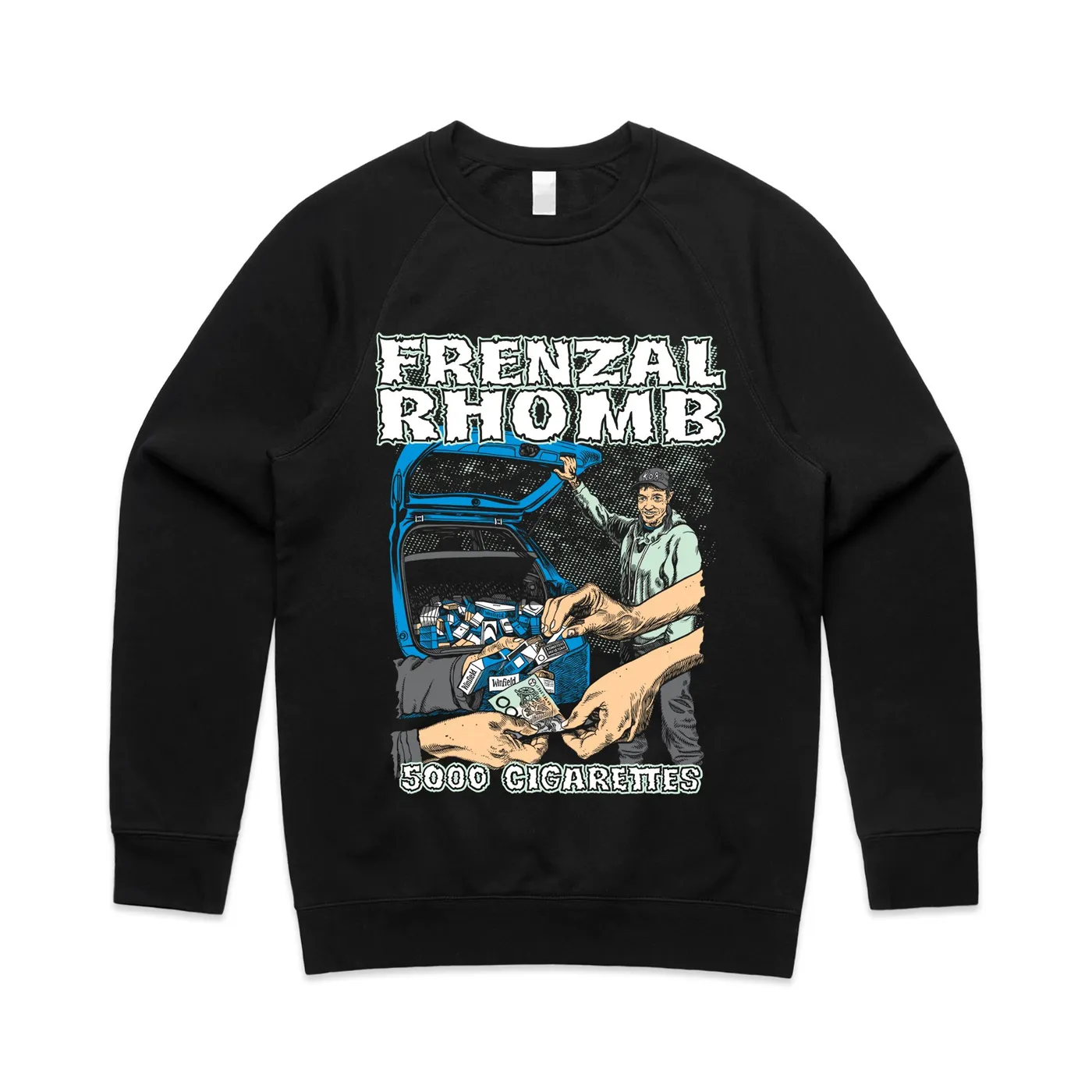 Frenzal Rhomb 5000 Cigarettes Crewneck (Black)