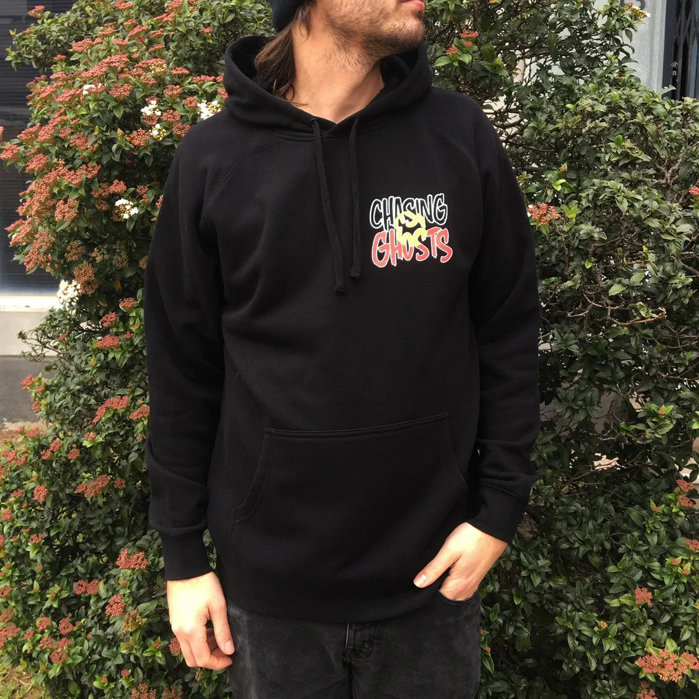 Chasing Ghosts Colour Logo Hoodie (Black)