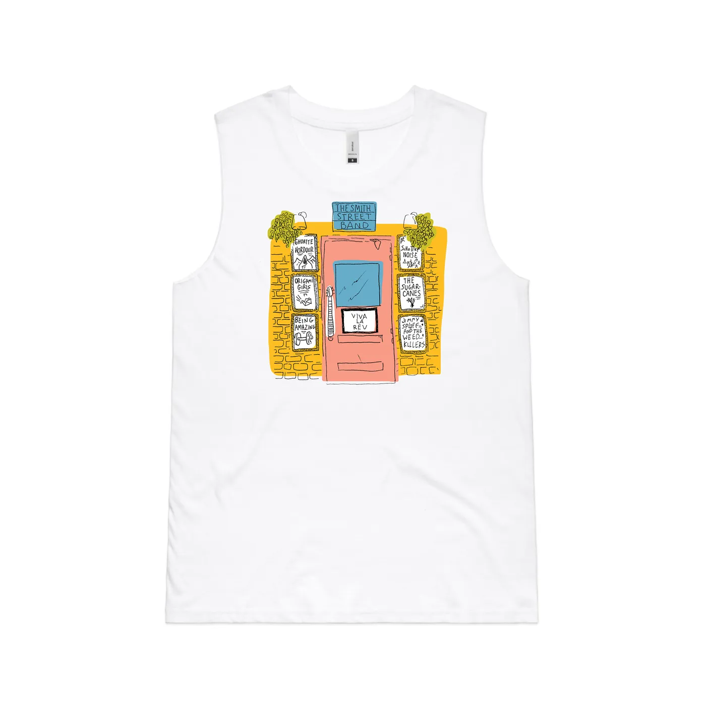 The Smith Street Band Band Room Door Womens Tank (White)