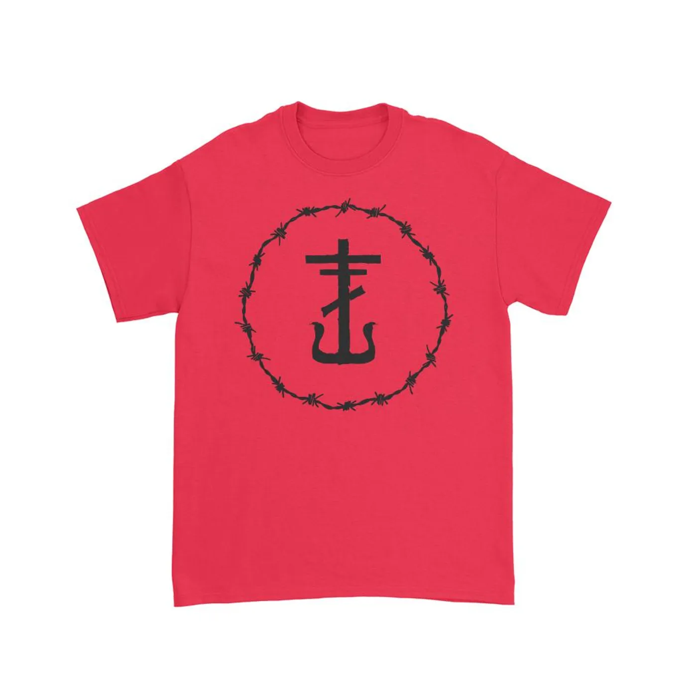 Frank Iero Barbed Wire Anchor T-Shirt (Red)