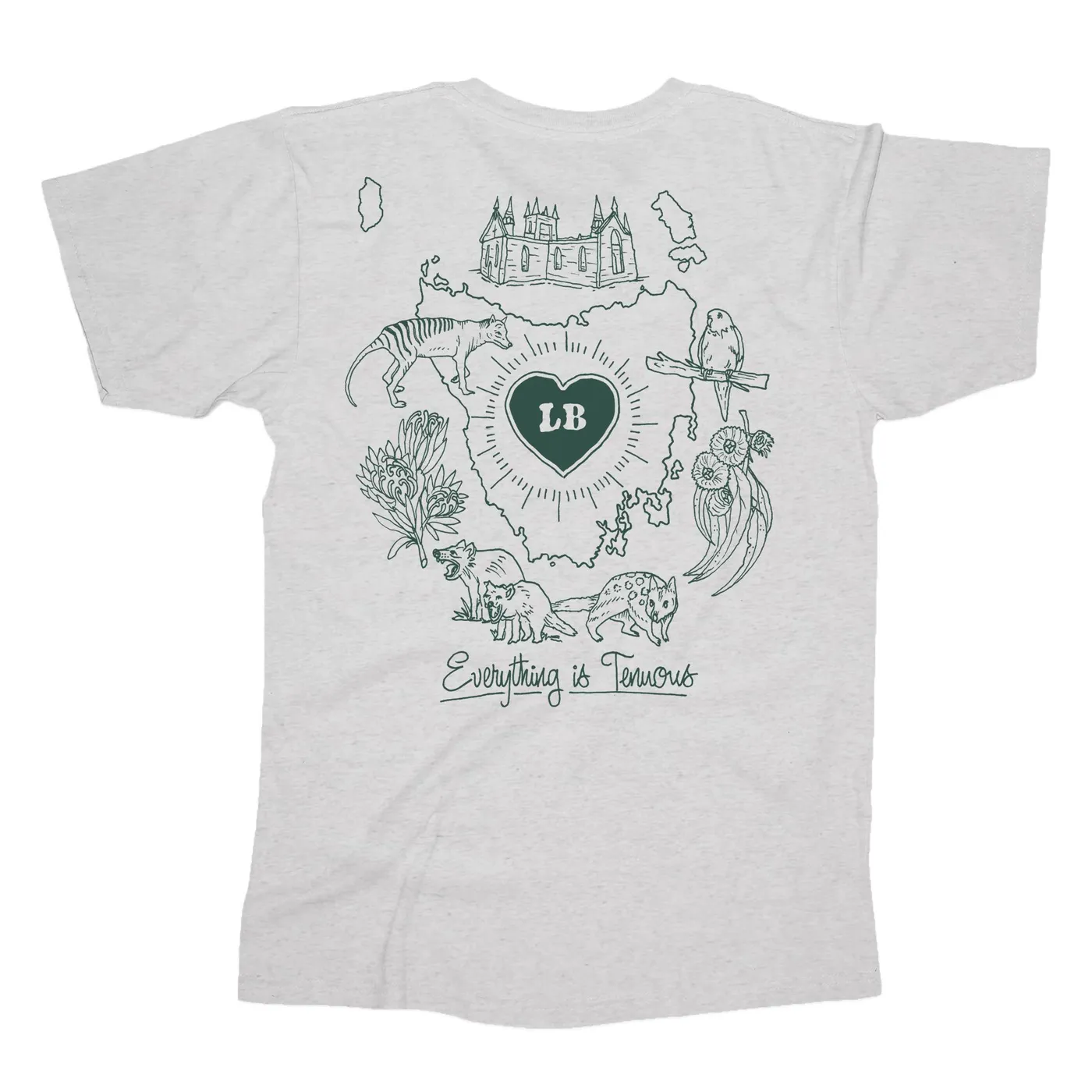 Luca Brasi Tassie Heart Tee (White Marle)