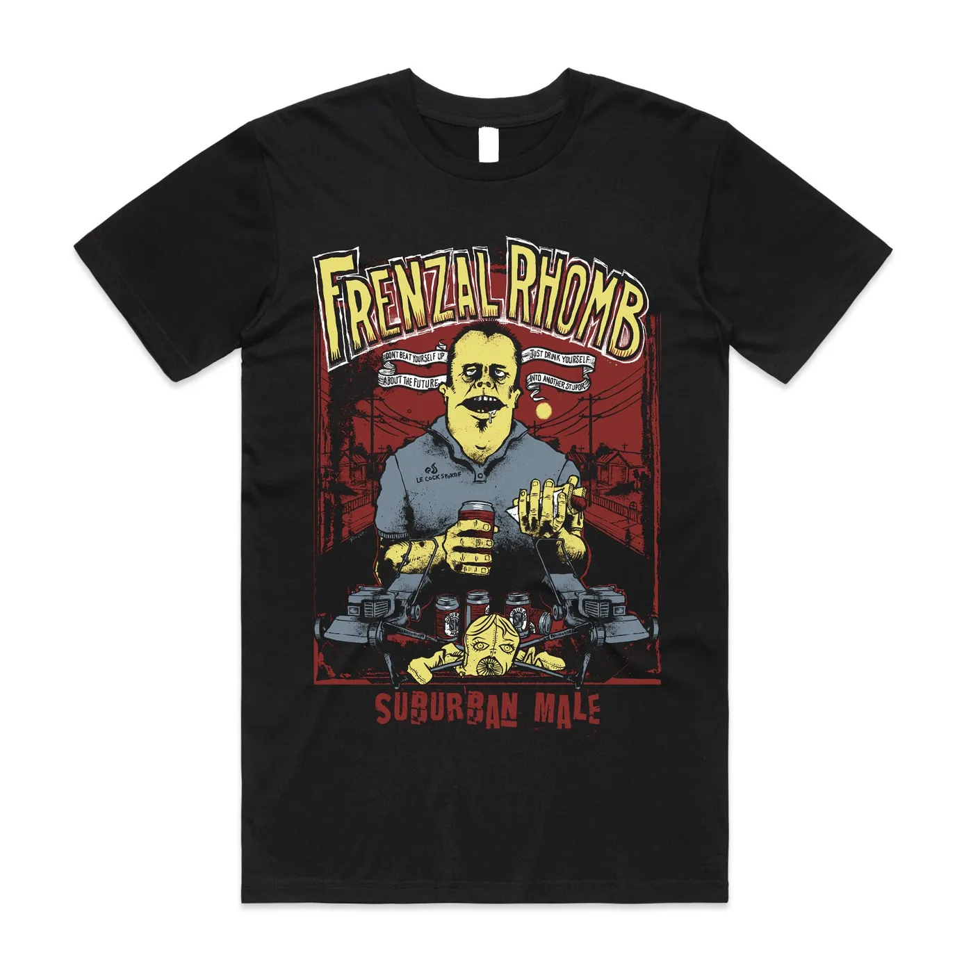 Frenzal Rhomb Suburban Male T-Shirt (Black)
