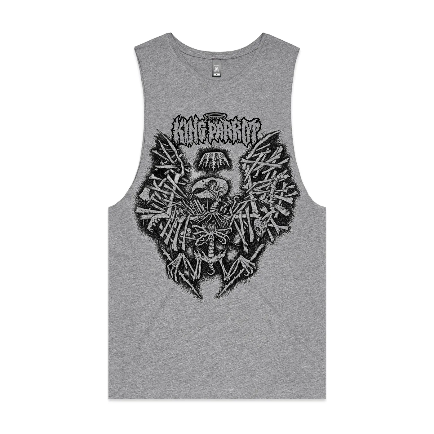 King Parrot Holed Up In The Lair Tank (Grey)