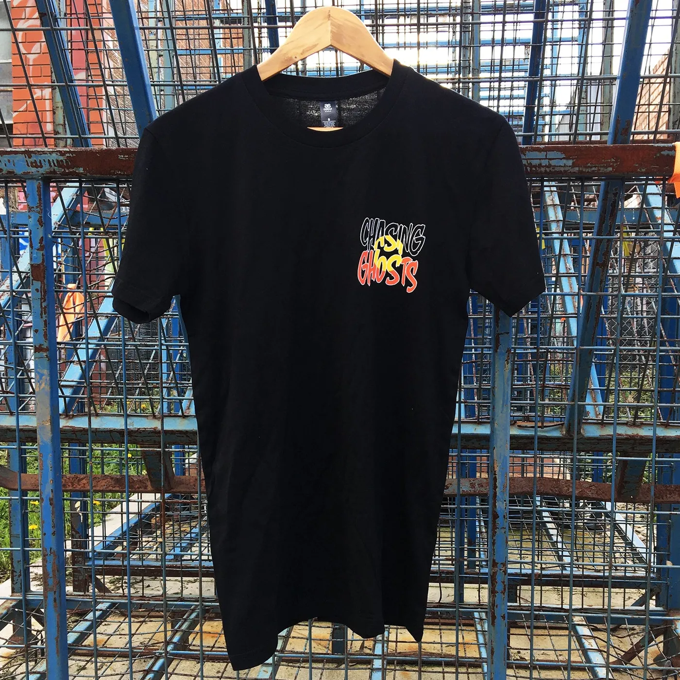 Chasing Ghosts Colour Logo Tee (Black)