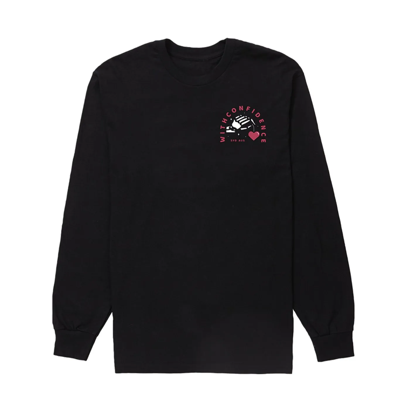 With Confidence Heart String Longsleeve (Black)