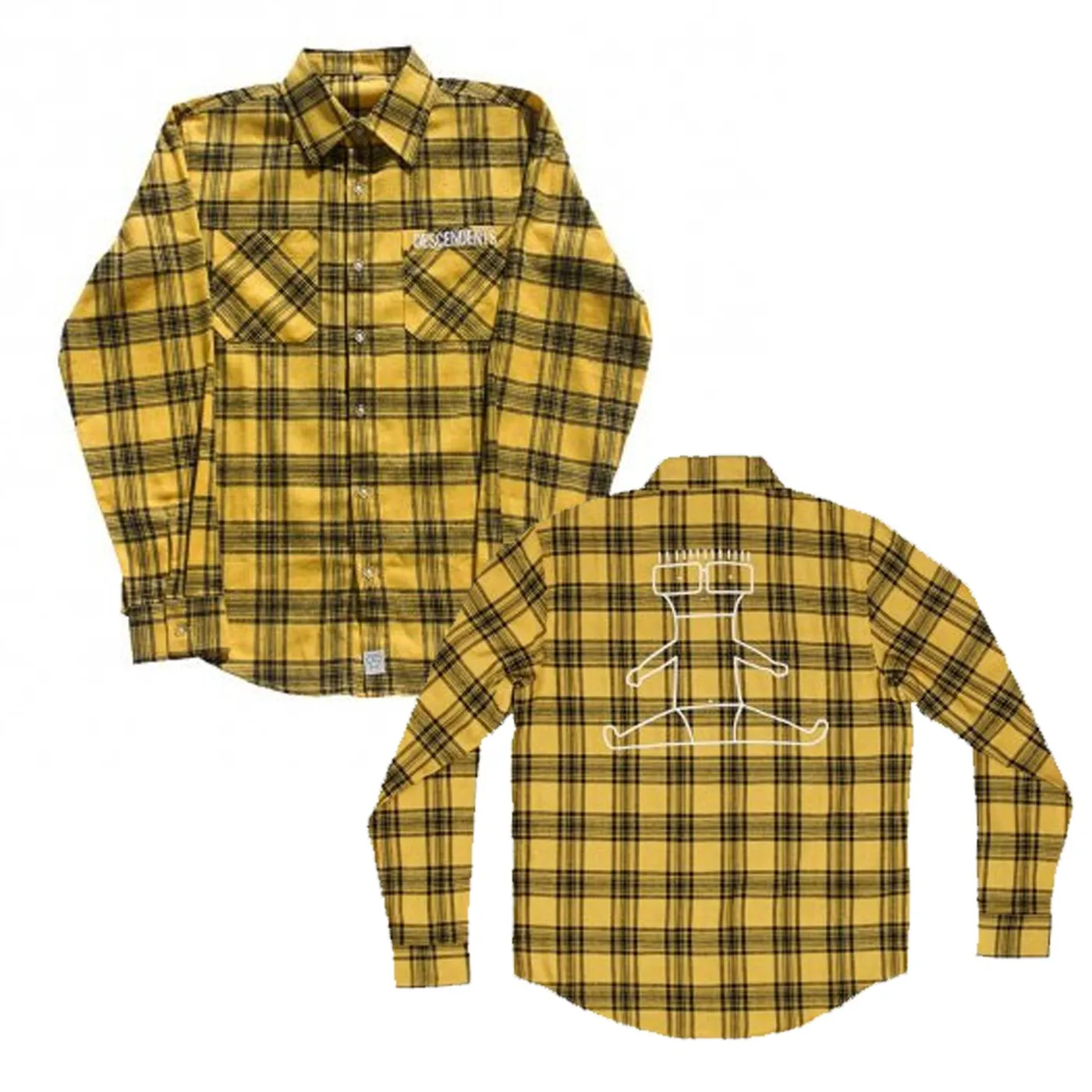 Descendents I Don't Want To Grow Up Flannel Shirt (Yellow/Black)