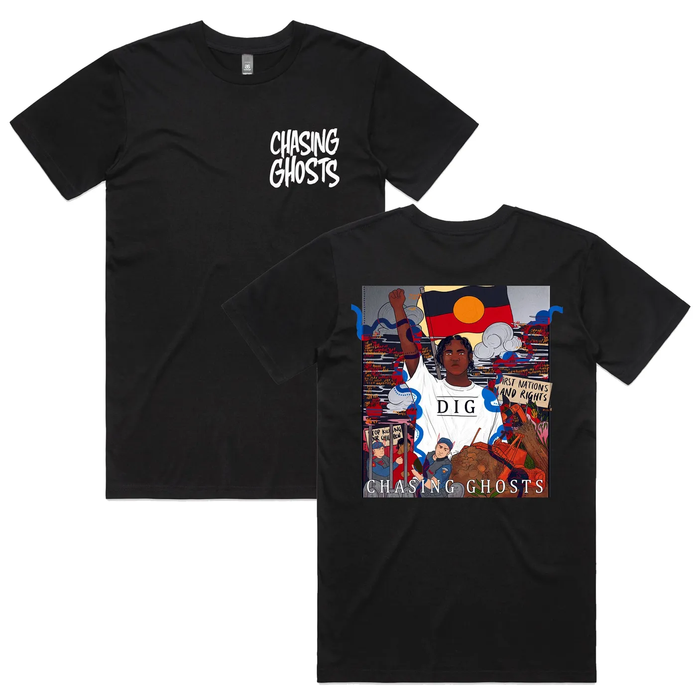 Chasing Ghosts Dig Tee (Black)