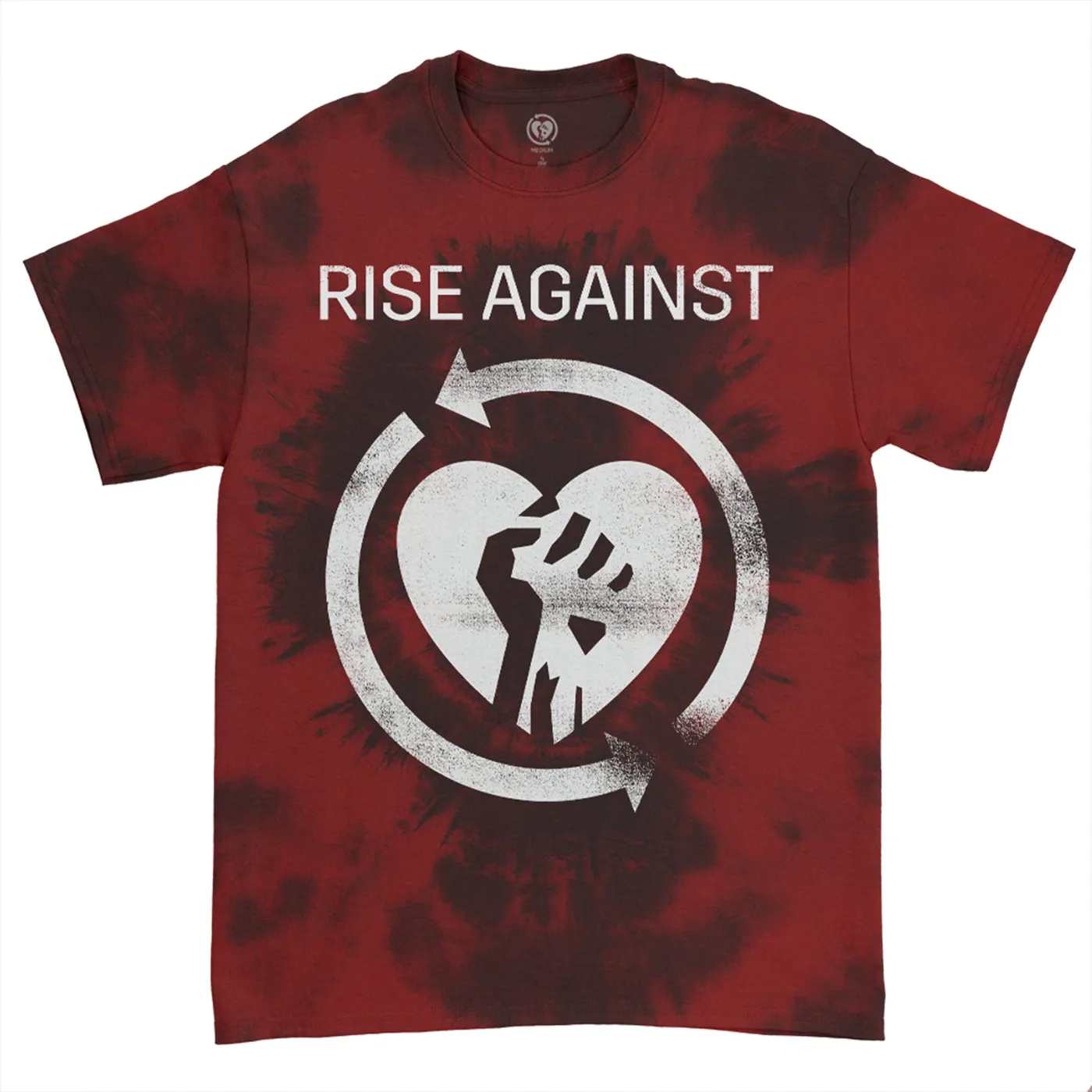 Rise Against Nowhere Generation Heart Fist T-Shirt (Maroon Dye)