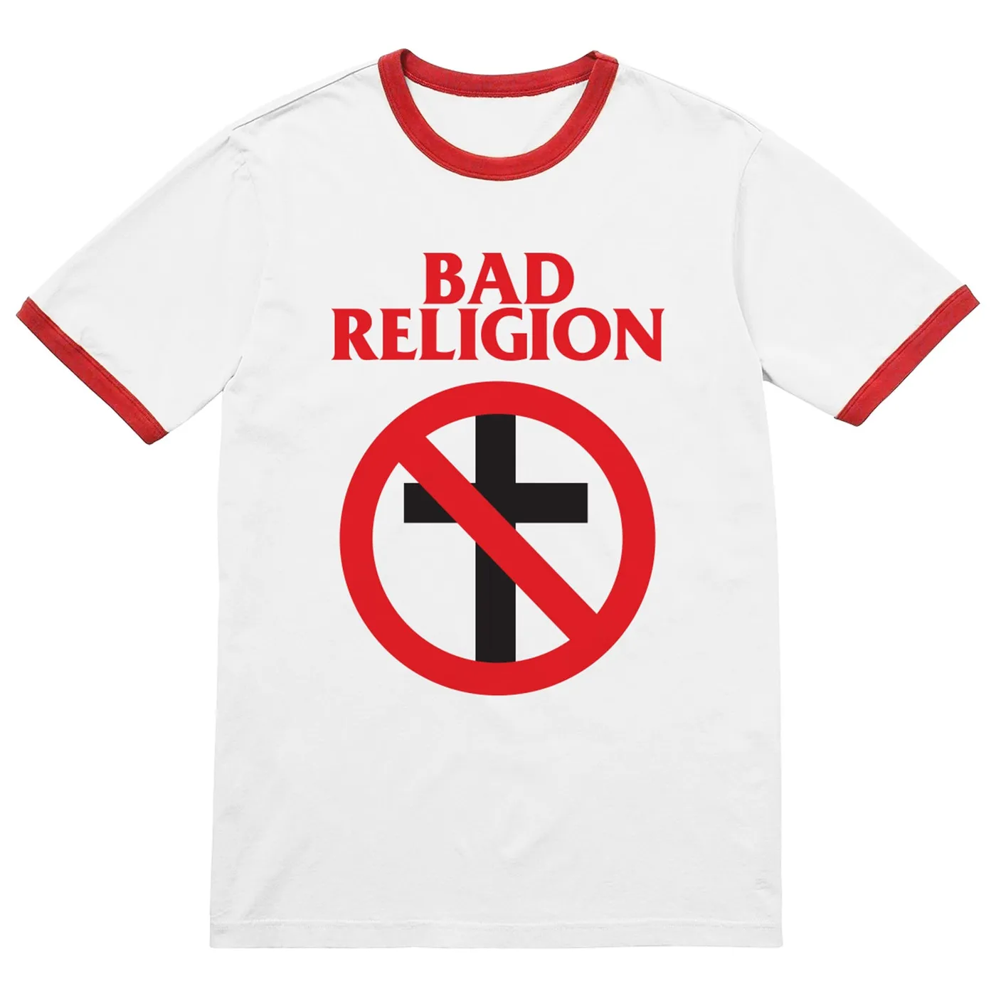 Bad Religion Crossbuster Ringer Tee (White/Red)