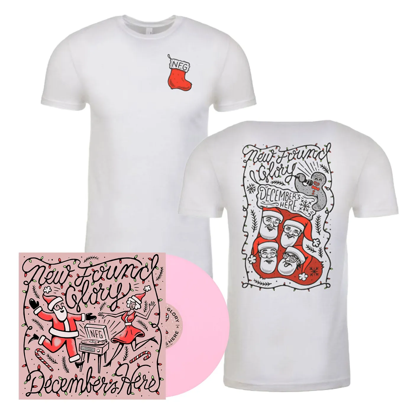 New Found Glory December’s Here LP (Light Pink) + T-Shirt