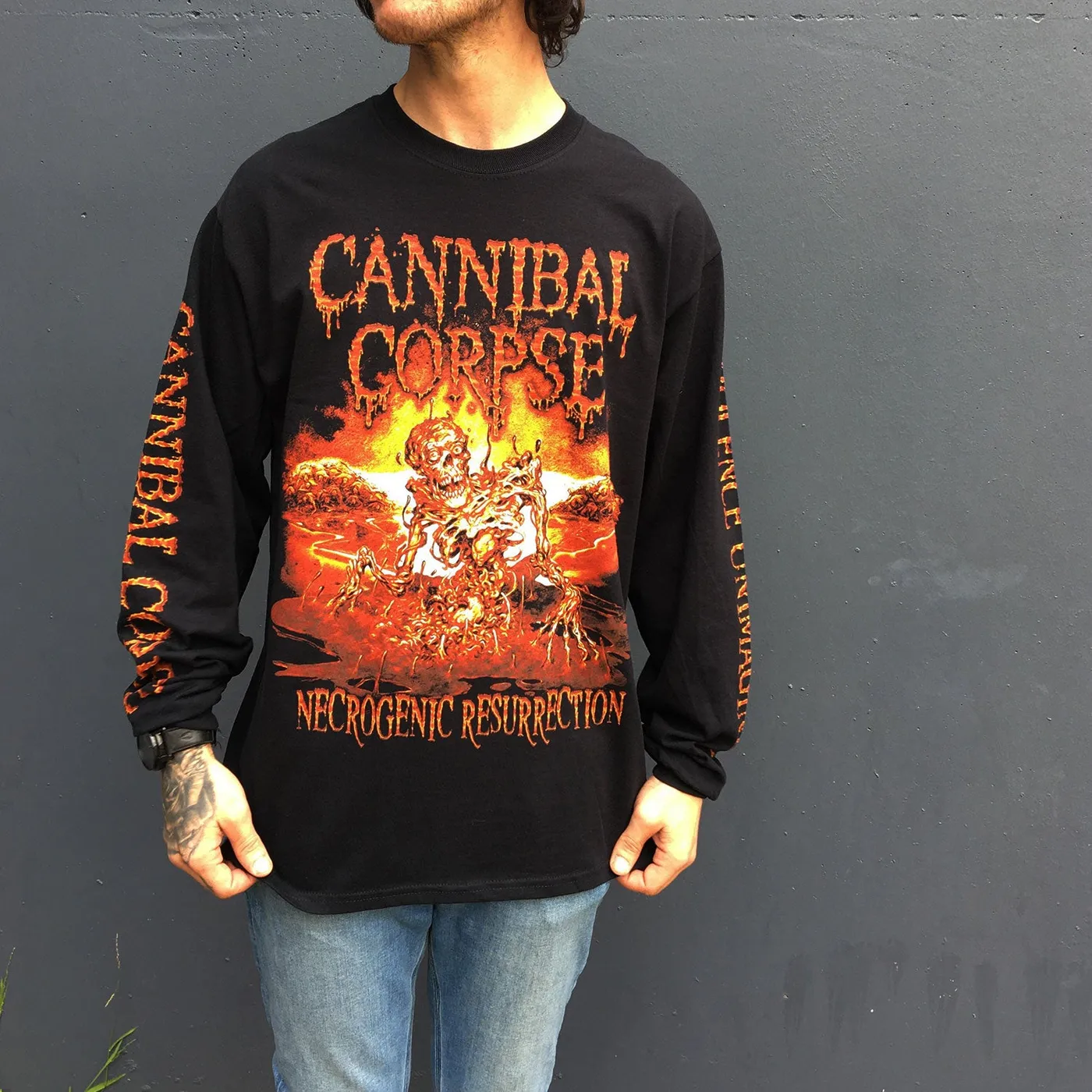 Cannibal Corpse Necrogenic Resurrection Long Sleeve (Black)