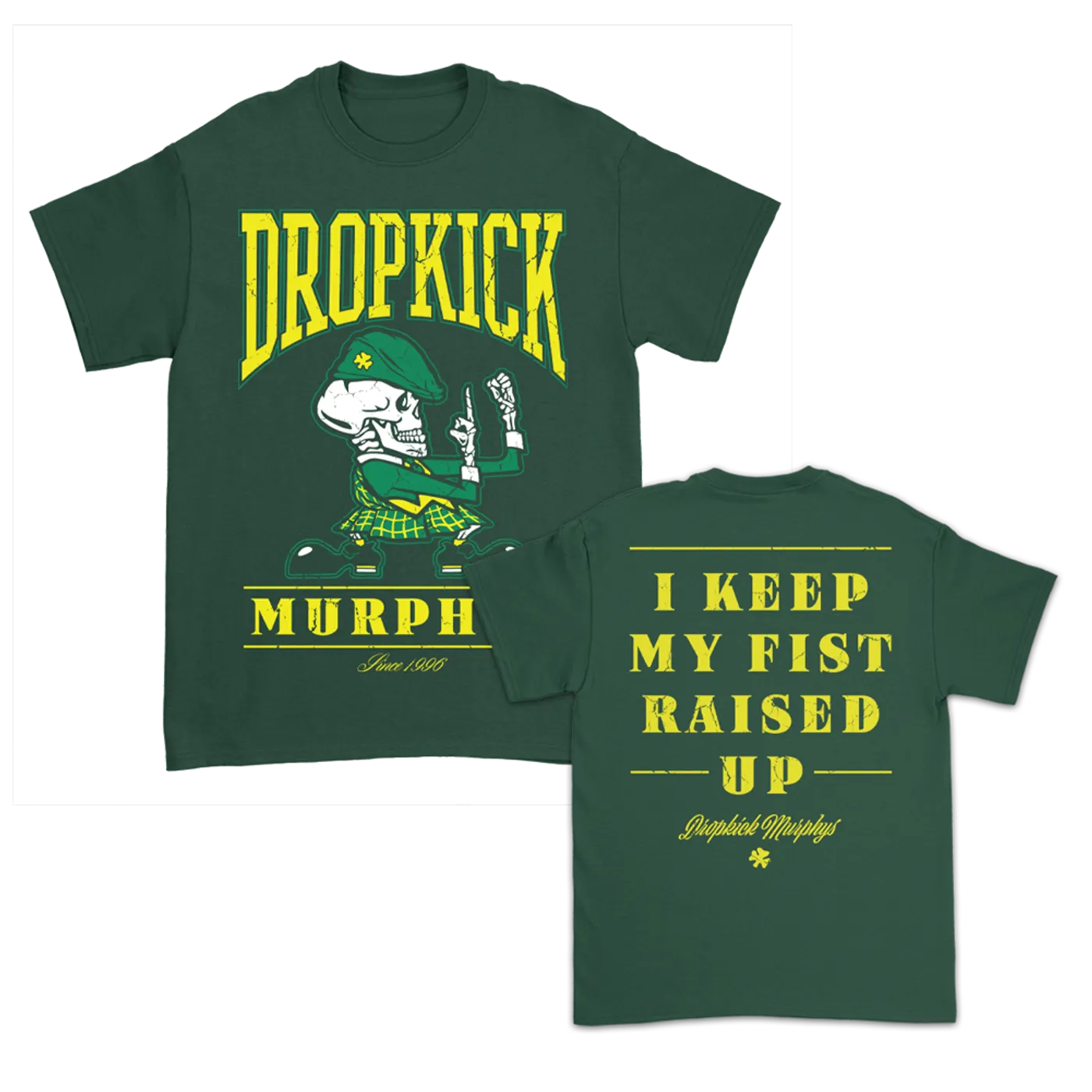 Dropkick Murphys Fist Up T-Shirt (Forest Green)