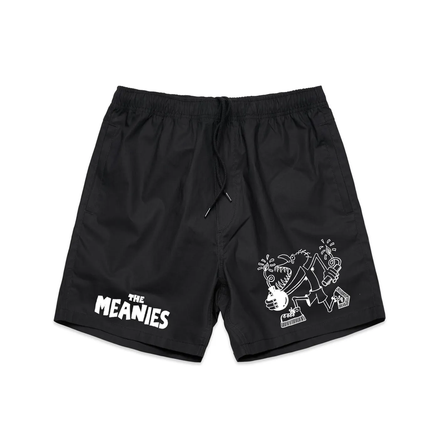 The Meanies Bomb Runner Beach Shorts (Black)