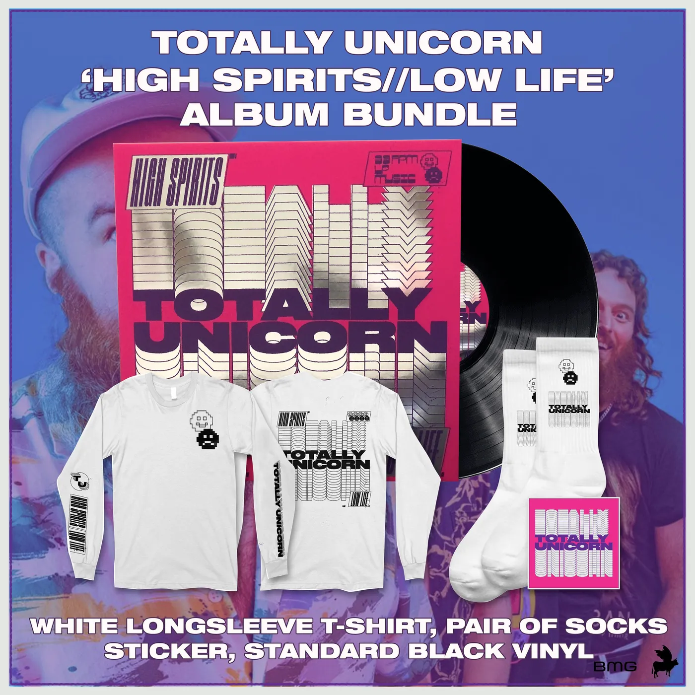 Totally Unicorn High Spirits//Low Life LP (Black Vinyl) Bundle