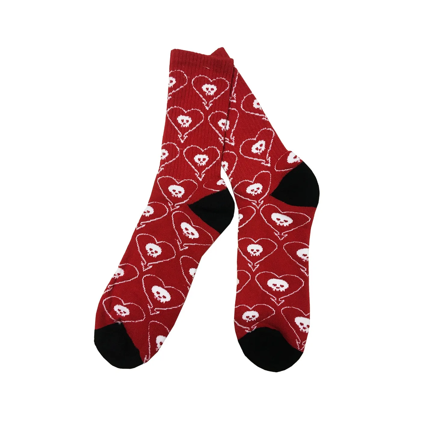 Alkaline Trio Heartskull Pattern Socks (Red/Black/White)