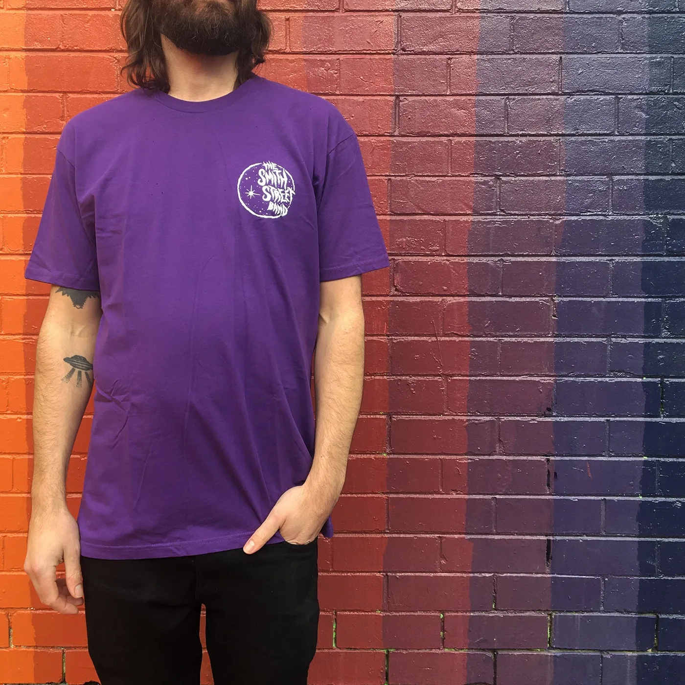 The Smith Street Band Plum Moon Tee (White Print)