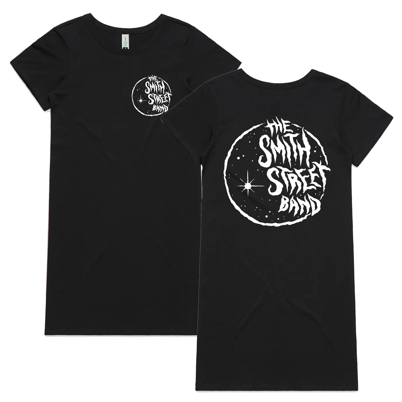 The Smith Street Band Black Moon Tee Dress (White Print)