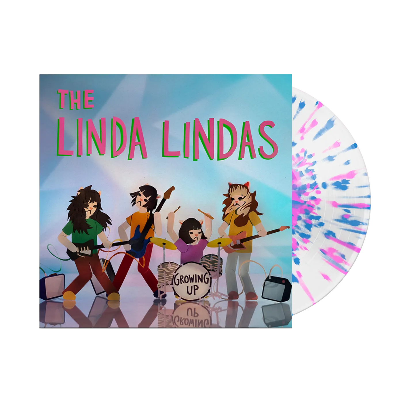 The Linda Lindas Growing Up LP (Clear with Blue & Pink Splatter Vinyl)