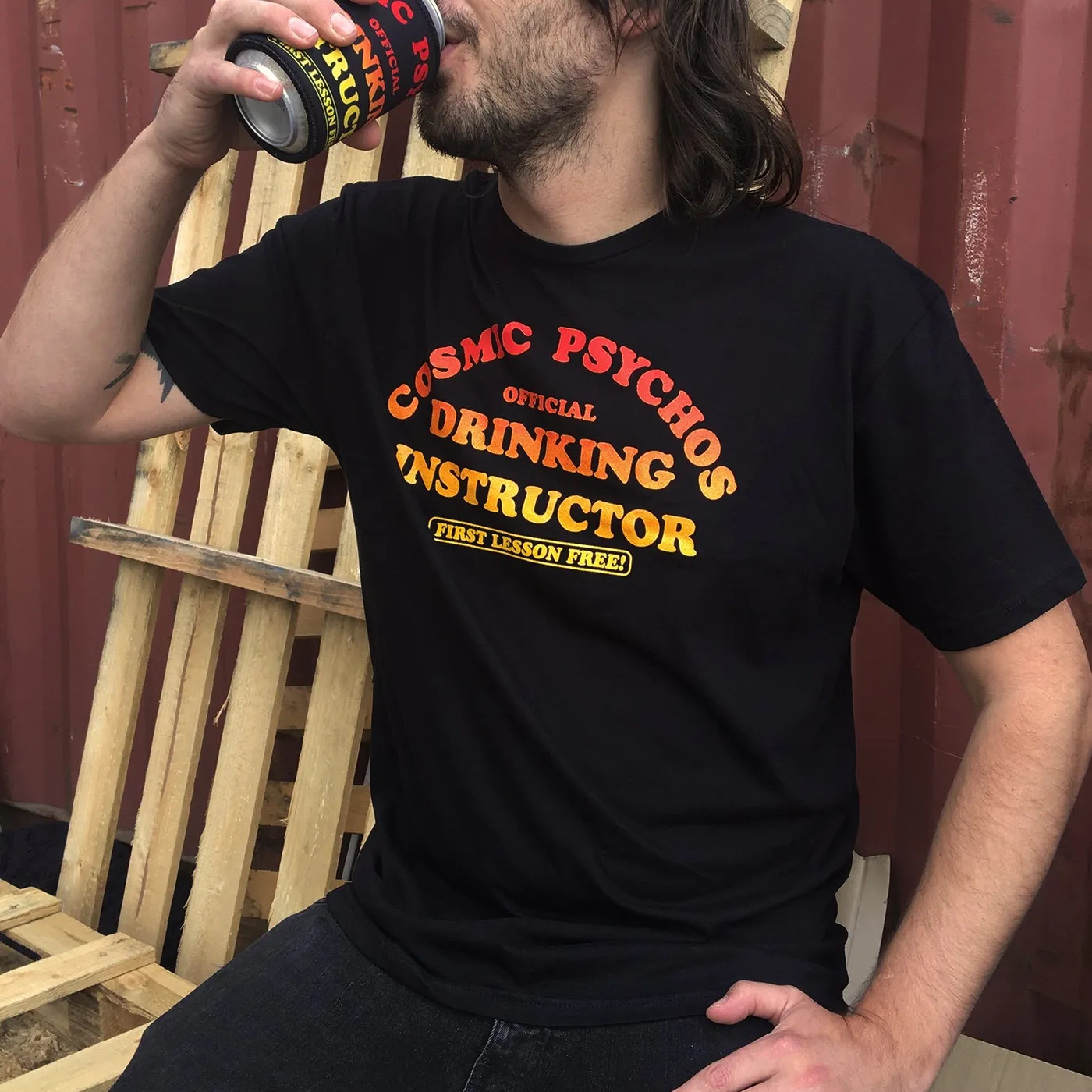 Cosmic Psychos Drinking Instructor Tee (Black)