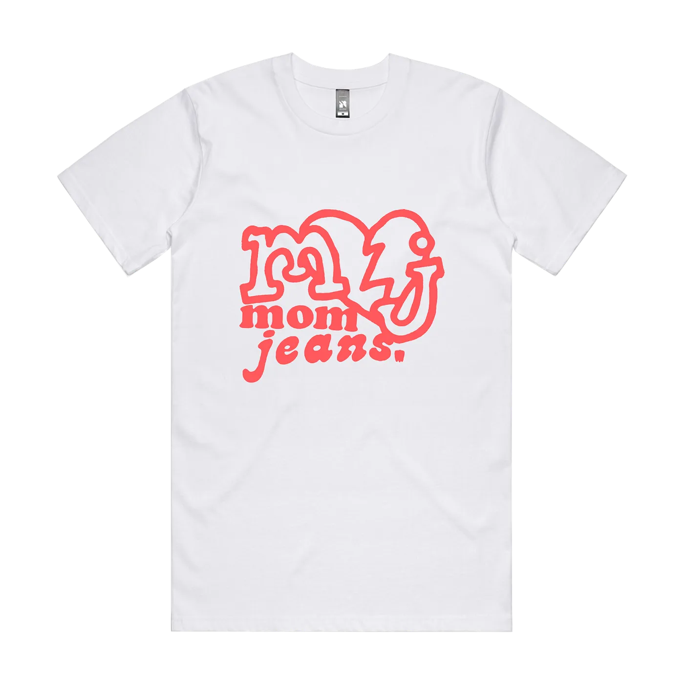 Mom Jeans. Logo T-Shirt (White)